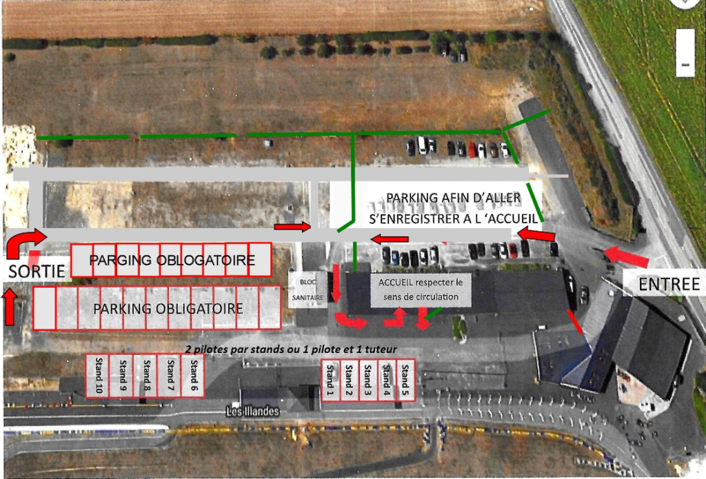 Covid-19 : Plan d'accès au Circuit de Vendeuvre